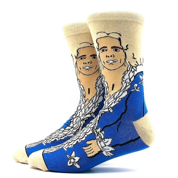 Ric Flair Socks WWE New Fits Size 6-12 WWF Nature Boy Ric Flair - Picture 1 of 2